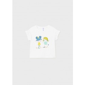 Бяла бебешка тениска MAYORAL gmayo_1010-11_F3-20